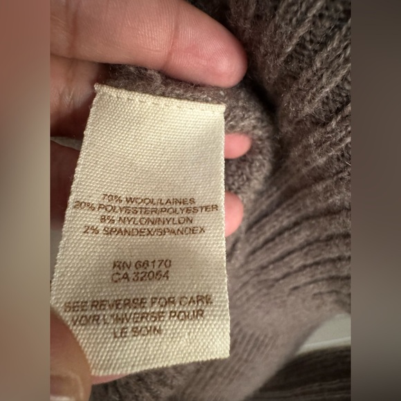 Y2K Free People Ribbed Henley Sweater Brown Size S wool blend - Picture 6 of 9